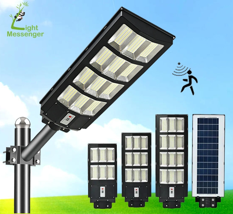 Meilleur prix Usine Détecteur de mouvement Lampe solaire étanche pour jardin Lampe d'inondation murale LED 300 Watt 600W Éclairage extérieur intégré Tout en un Éclairage solaire de rue.