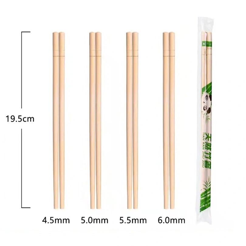 100% Chinês Natural Reusável Madeira bambu chopsticks / Atacado Custom Bamboo Round Picopsticks