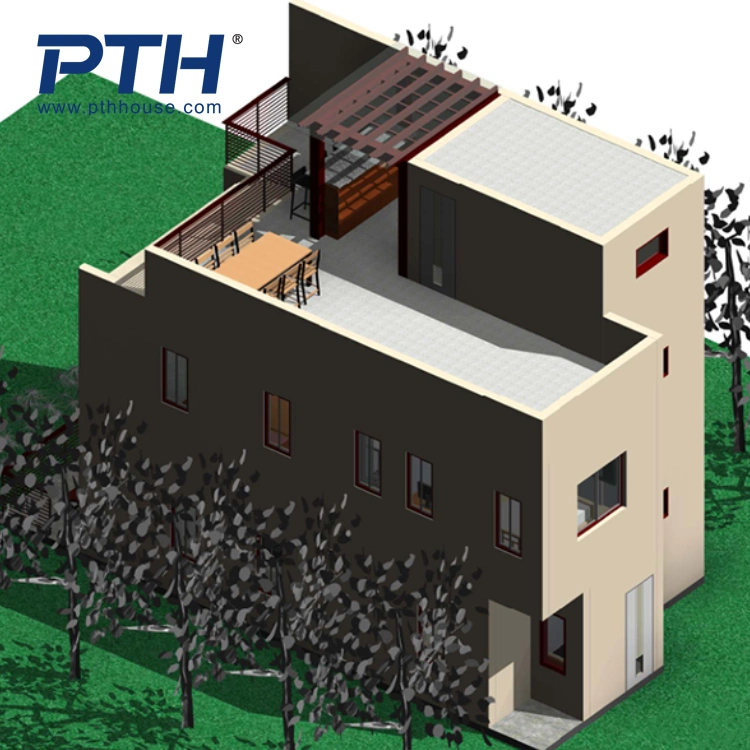 El entramado de acero de la luz de la PTH Casa prefabricados modulares Casas Prefabricadas Casa Villa de lujo