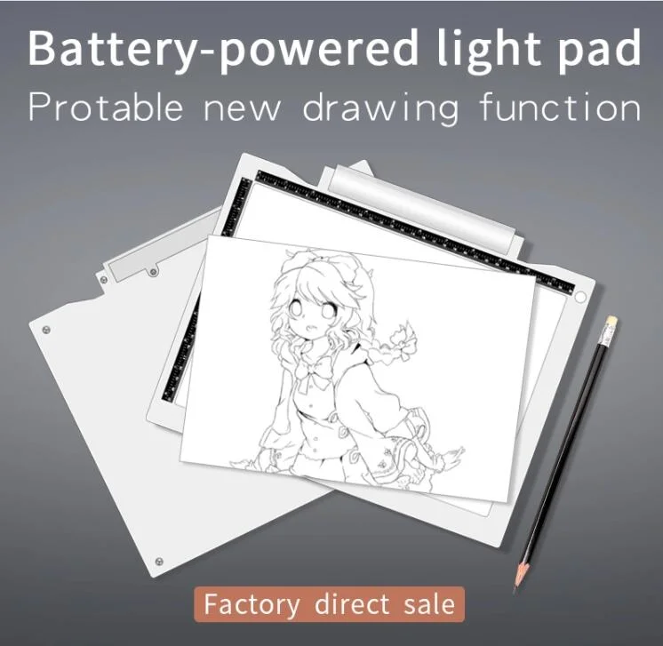 Neues Modell A4 LED Light Pad Tracing Tablet mit Akku Funktion