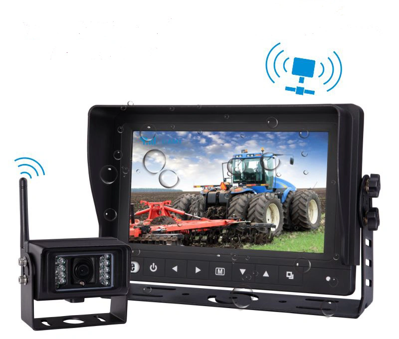 Inalámbrica Digital Monitor LCD TFT resistente al agua para la granja, tractor, cosechadora, cultivador, arado, tráiler, el Camión