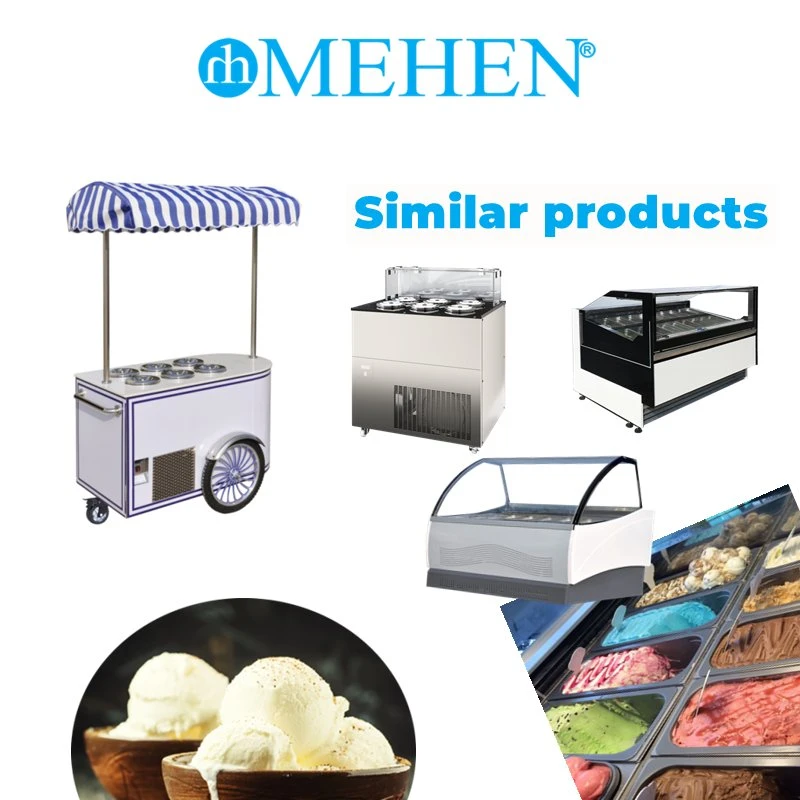 Mehen Big Capacity -25c Gelato Push Cart Ice Crea Bike