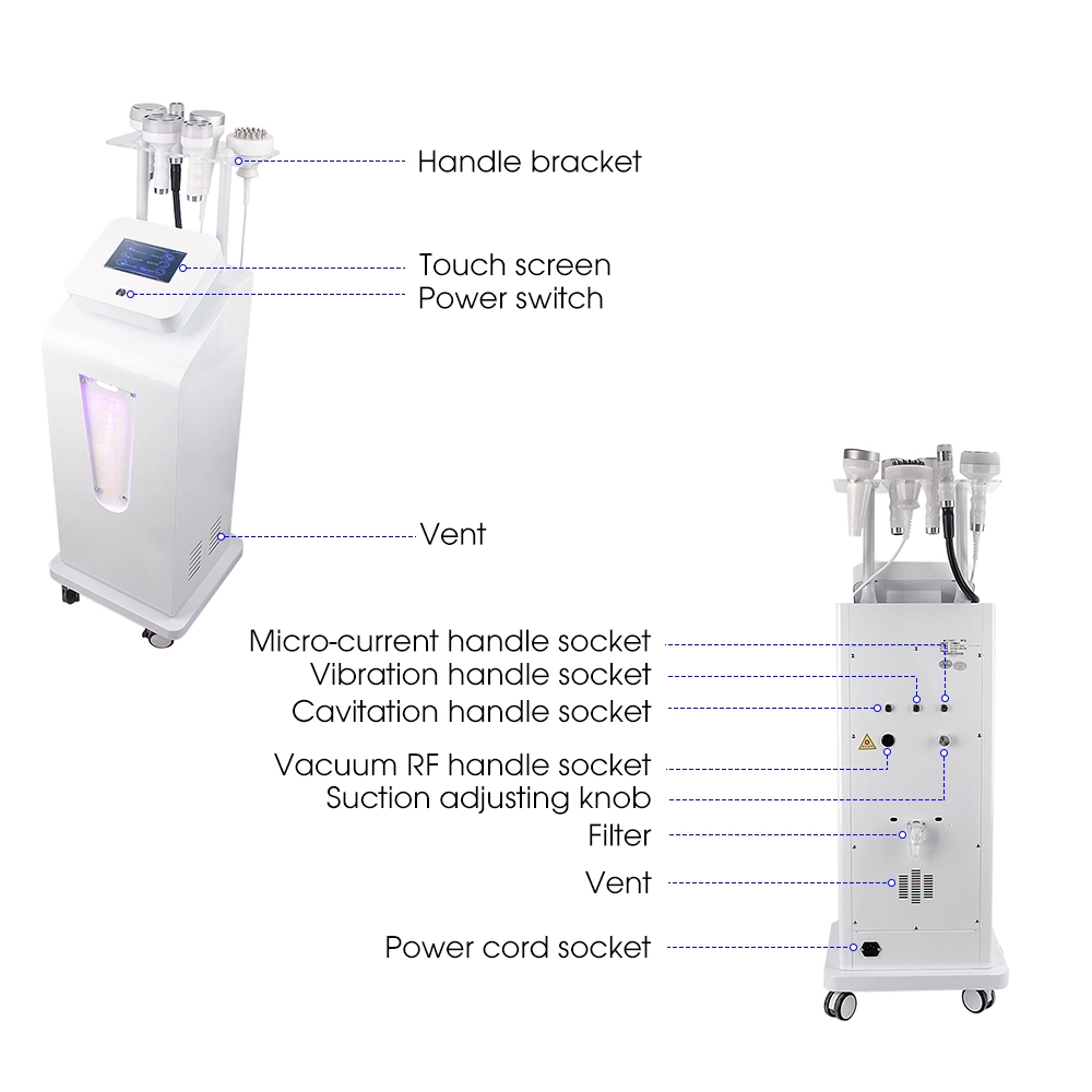 Salon Use Vacuum Machine Massage 80K Cavitation Full Body Micro-Current Vibration