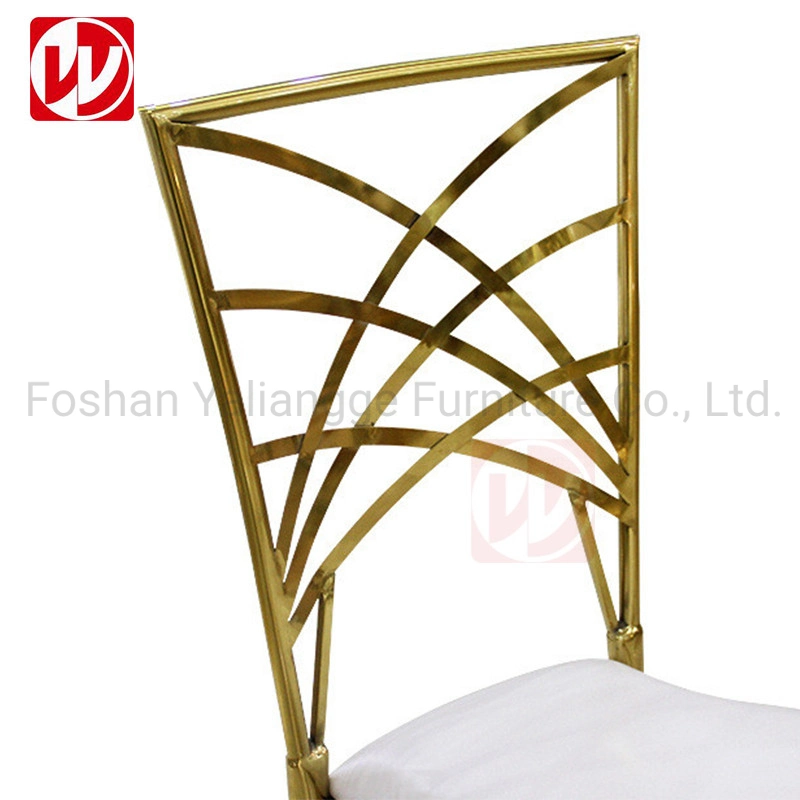 Mayorista/Proveedor evento Fiesta Alquiler Metal Boda Chameleon Chair Luxury Gold Silla Chameleon de acero inoxidable