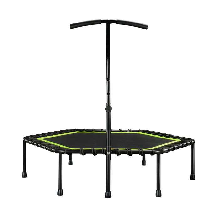 Portable Fitness Trampoline with Handrail Bar