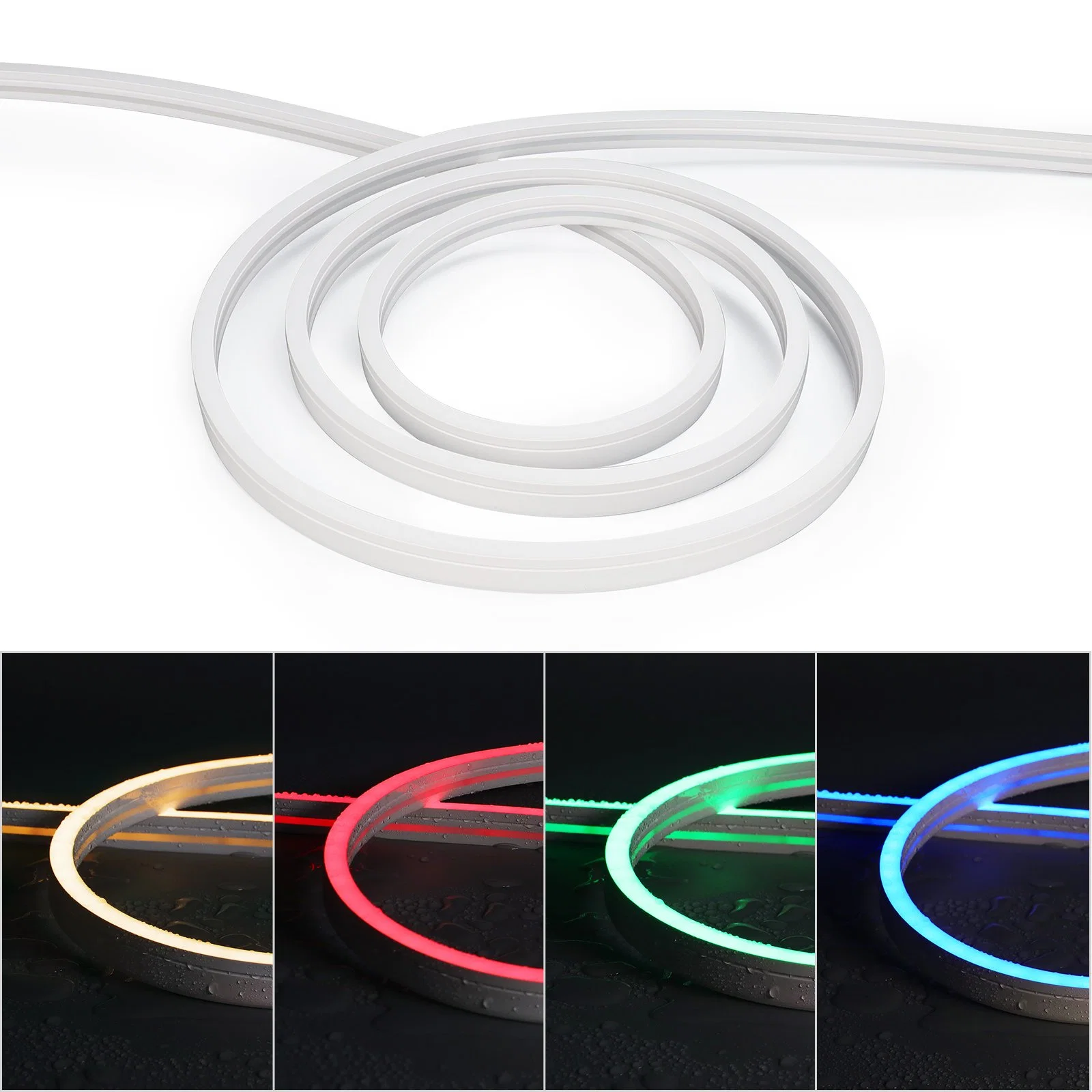 LED Neon Strip Lighting Wasserdicht IP67 LED Multicolor Neon Flex Lampe Für Seilrohr