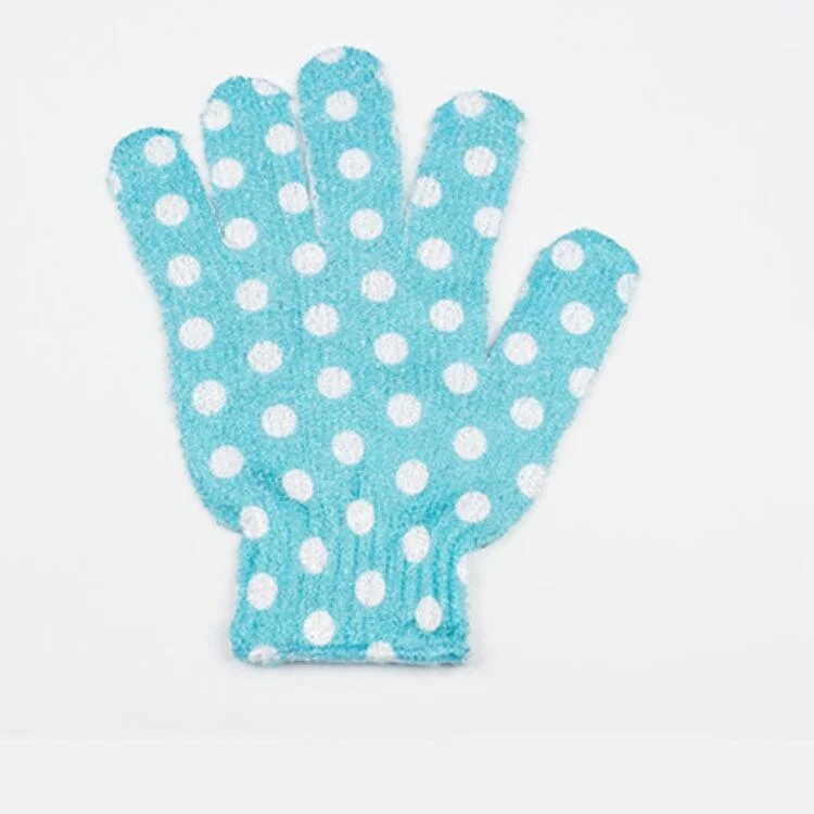 Printed Five-Finger Gloves Nylon Shower Gloves