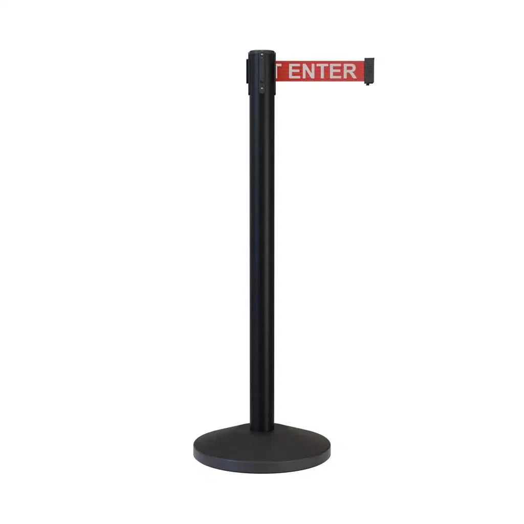 Retractable Single Belt Metal Barrier for Queue Management