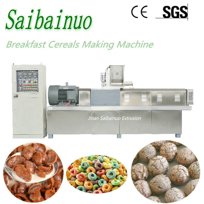 إفطار آلي آلة طعام الحبوب وجبة خفيفة الذرة رقائق خط الإنتاج