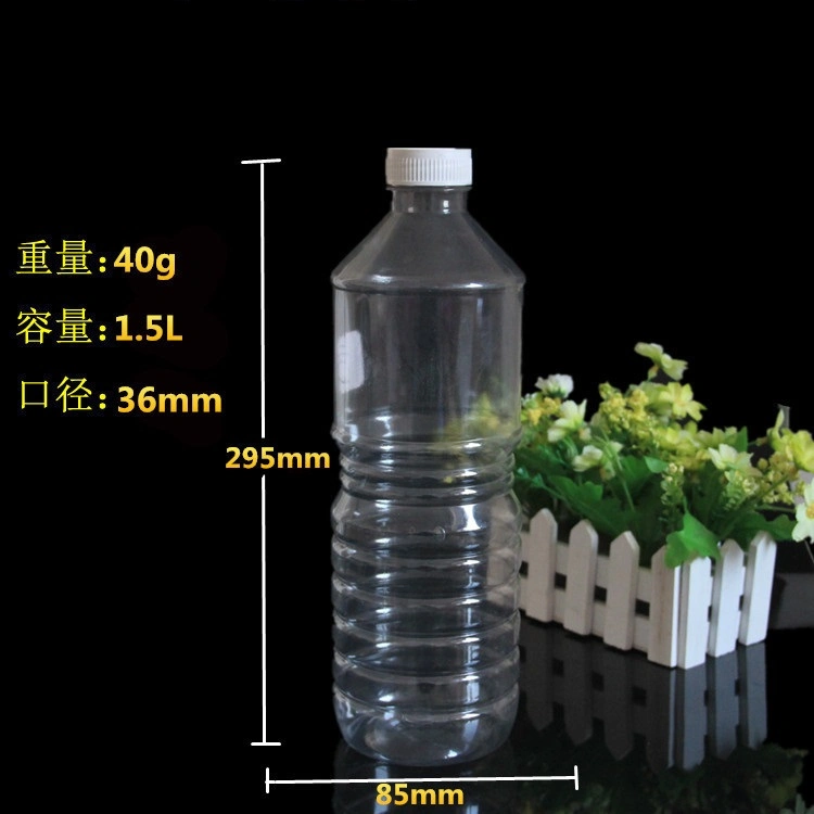 Pet Plastic Bottle General Packaging 1500ml Transparent Plastic Water Bottle