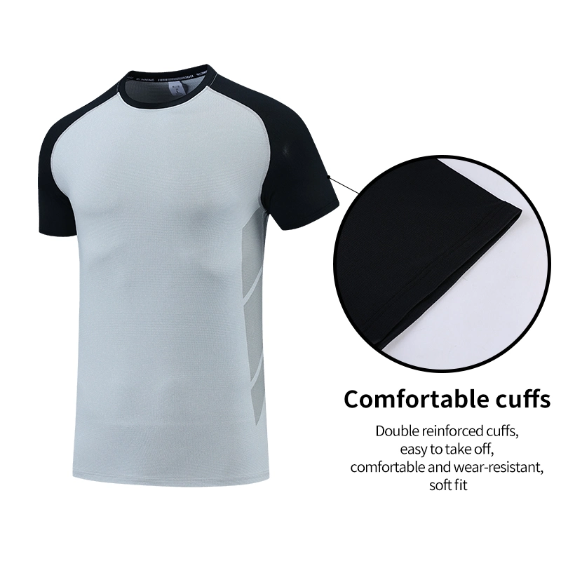 Custom Clothing Compression Shirt Men 88% Polyester 12% Spandex Sport Short Sleeve Shirts