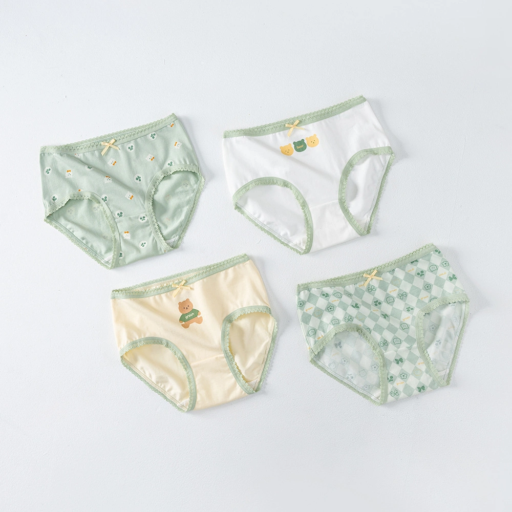 Baby Underwear Cotton Antibacterial Cartoon Briefs Cute Bear 4-Short