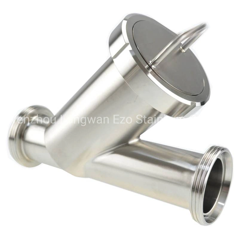 Sanitary Stainless Steel Y Type Filter Strainer with Well Screen for Milk Water Beverage