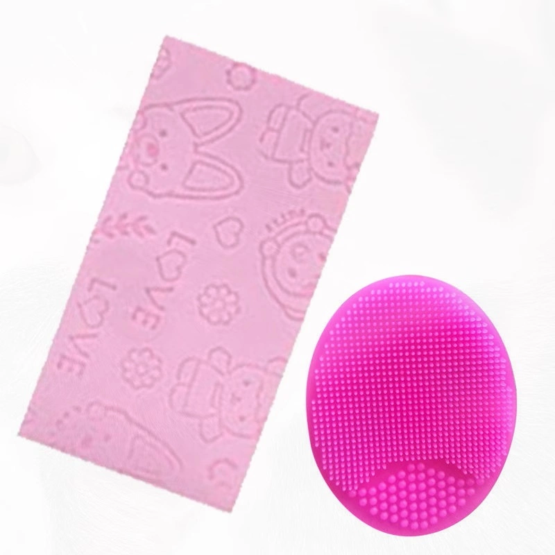 Baby Silicone Shampoo Brush Baby Bath Massage Scrub Hair Brush Comb Bath Eraser to Remove Fetal Scale