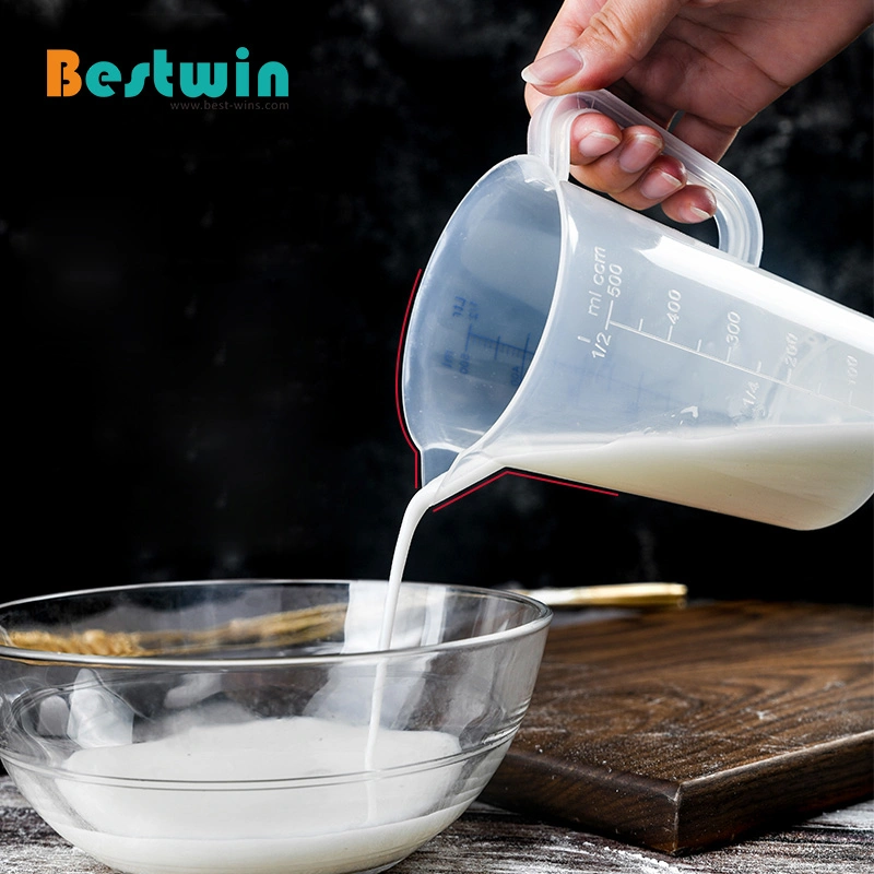 500ml Plastic Polypropylene PP Kitchen Flour Sugar Milk Measurement Beaker Measuring Cup