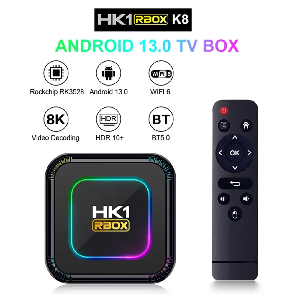 Android 13 Digital TV Box compatible con 4K Universal HK1 K8 Rk3528 con 5gwifi RGB