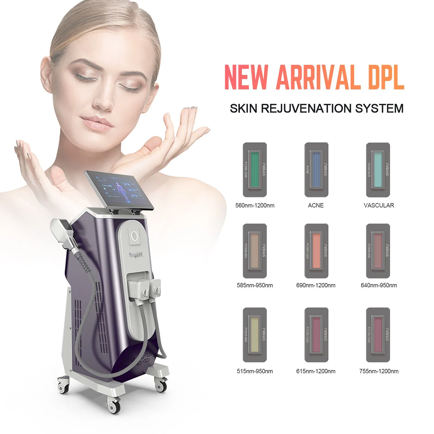 7 in 1 Opt IPL Dpl RF Q Switched ND YAG Diode Laser Hair Removal Multi Function SPA Supplies Beauty Equipment