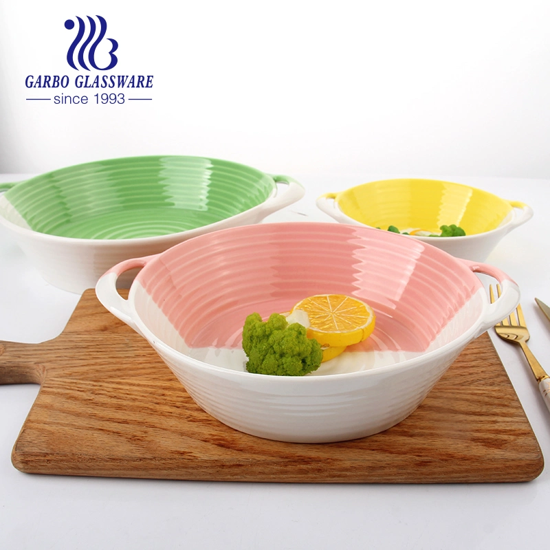 Wholesale/Supplier Hot Sale Unique Colored Thermal Ceramic Baking Dish Bakeware Pan