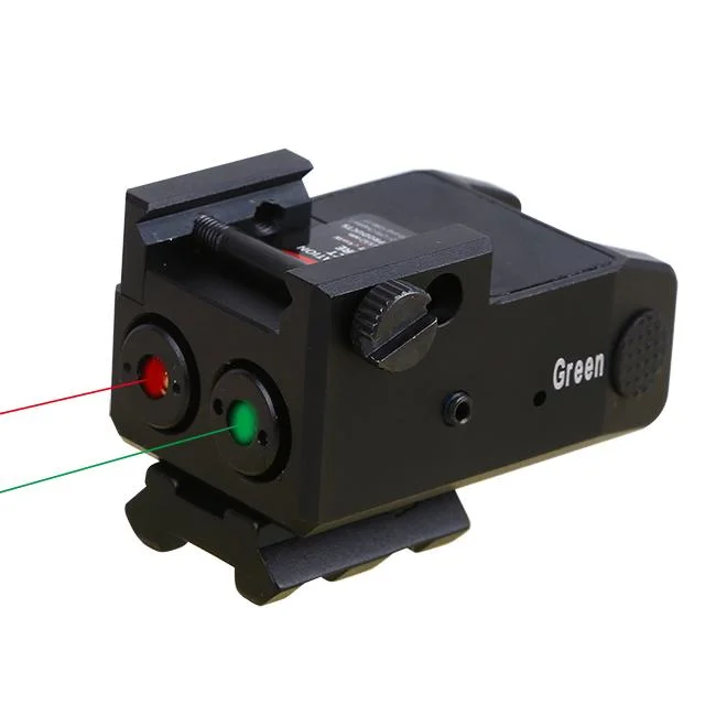 Double laser vert rouge violet Sites laser avec adaptateurs de rail amovible, Combo Duo-Laser Portée pour pistolet avec montage sur rail Picatinny