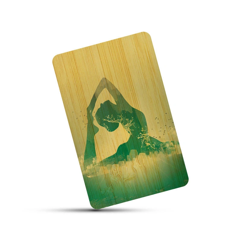 Wooden Hotel Key RFID Business Name NFC Eco Friendly Printing Custom Bamboo Wood Card