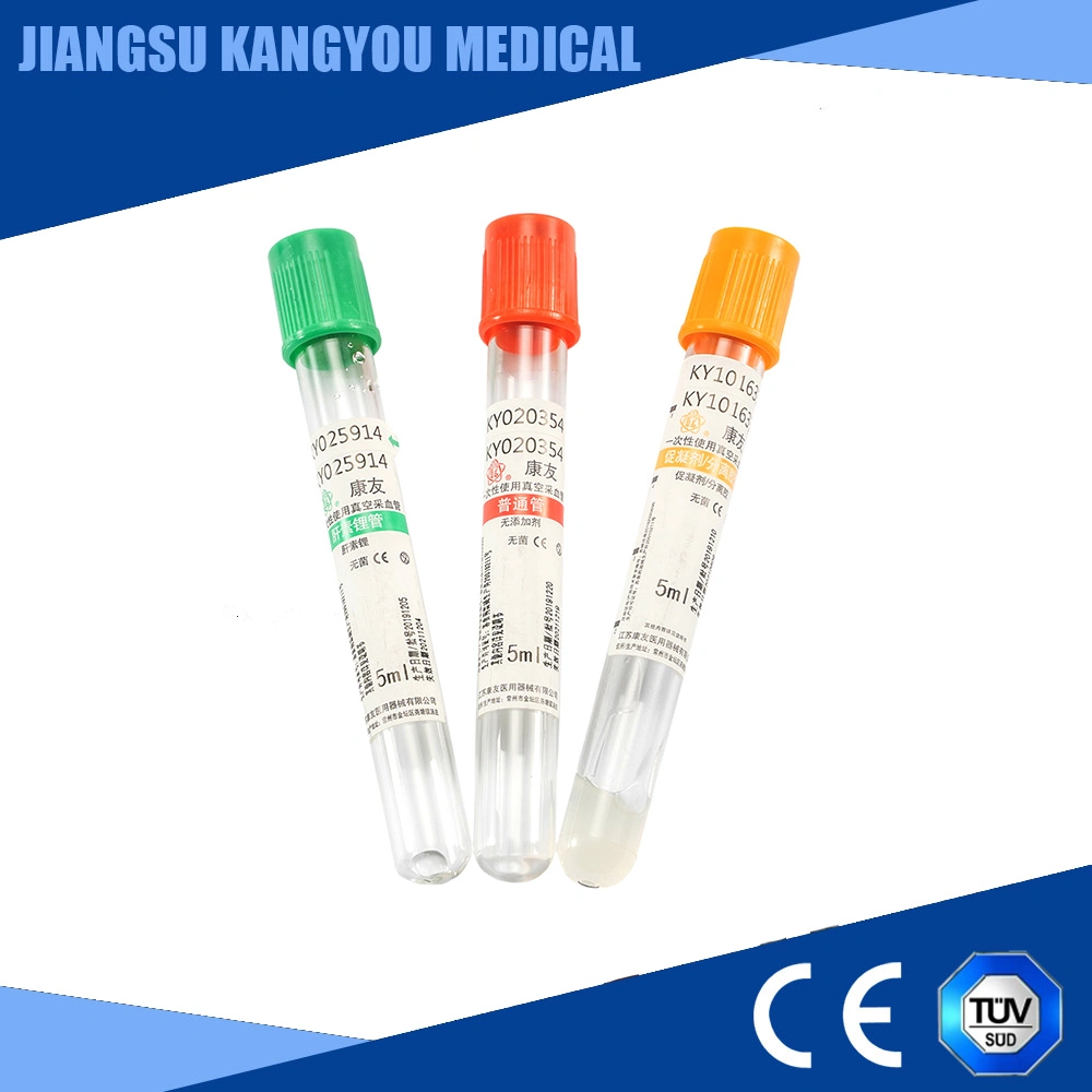 Disposable Vacuum Blood Collection Tube Medical Pet/ Glass Tube CE ISO