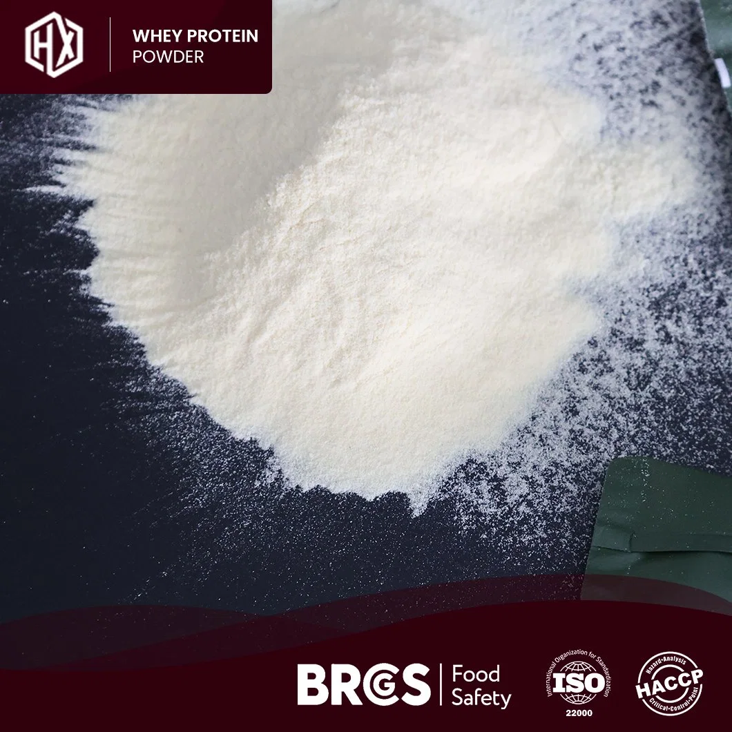 Protéine de marque domestique Haoxiang poudre 80% protéine de lactosérum de haute qualité Milky White Powder Instant Whey protéine Powder Factory China Plain Poudre de protéine de lactosérum