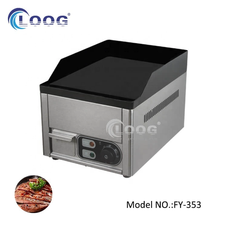 New Arrival Commercial 220V Stainless Steel Commercial Electric Grill Griddle Electric Food Oven Chicken Roster Desktop BBQ Grill Steak Electric Flat Top Grill