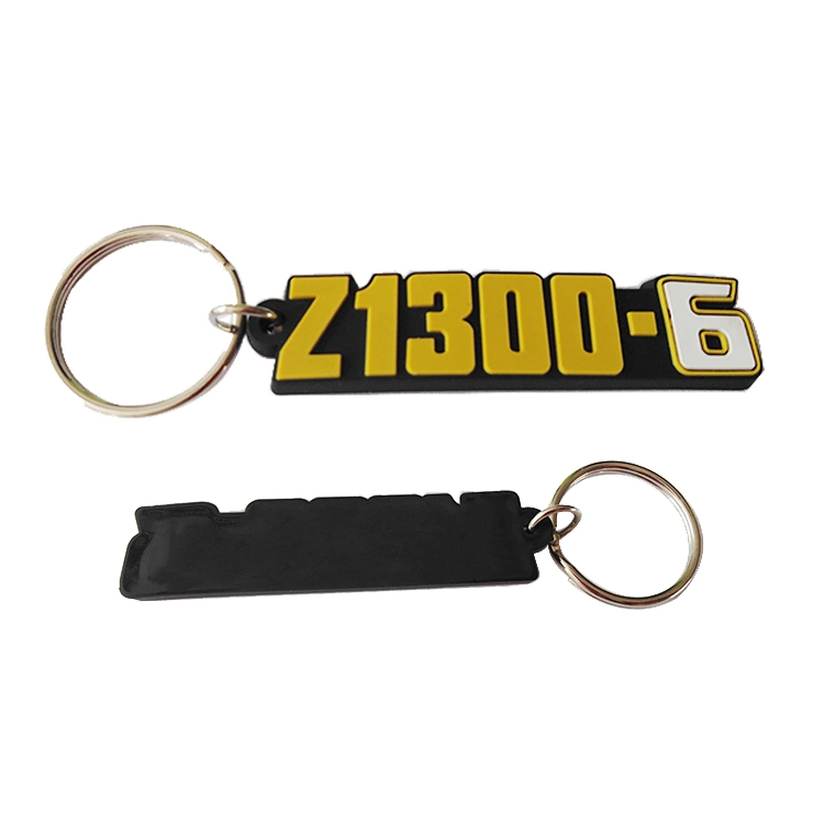 Cartoon Silicone Embossed Custom Key Ring Wholesale/Supplier Promotional Key Chain