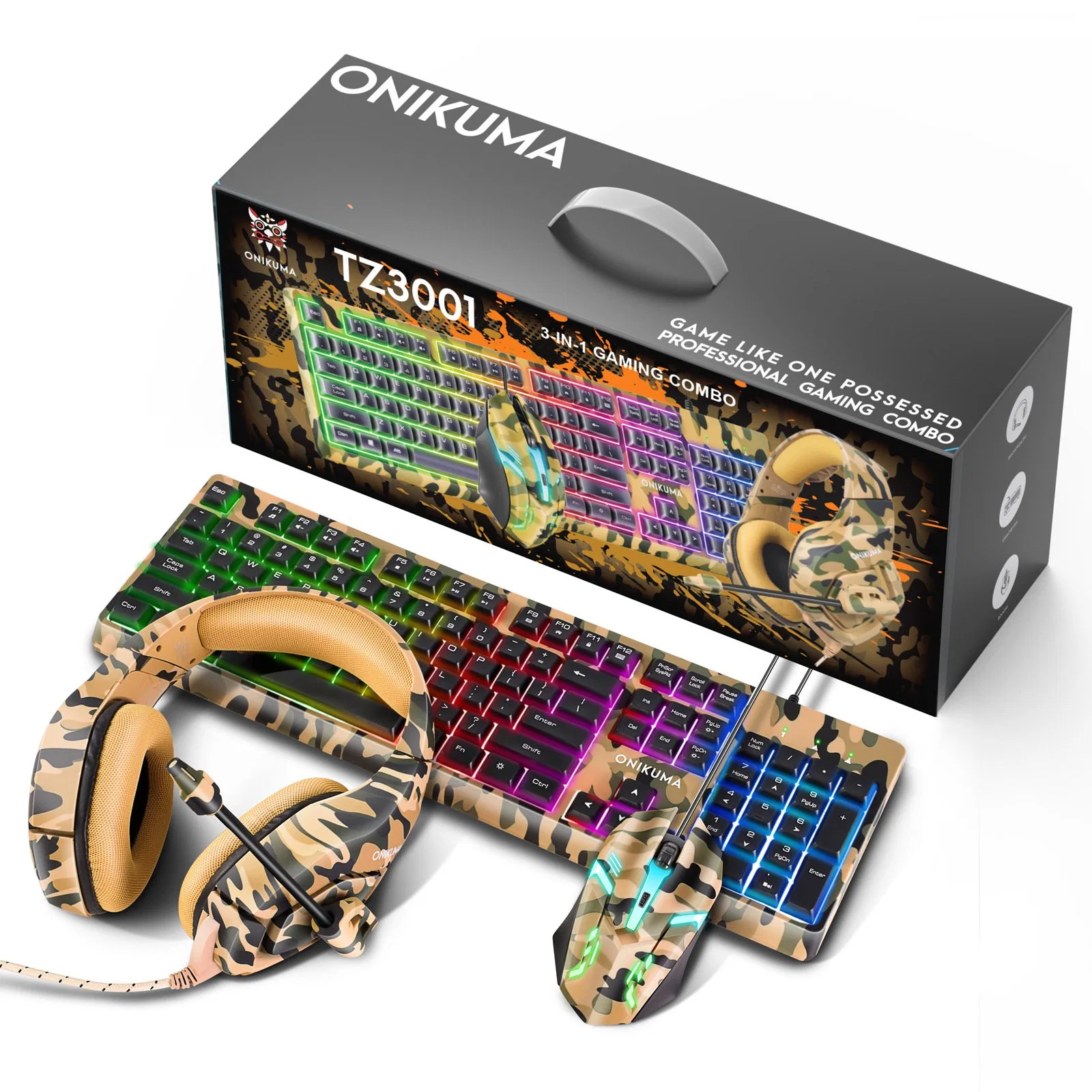 Computer Gaming Gift Sets Headset Mouse Keyboard Combos