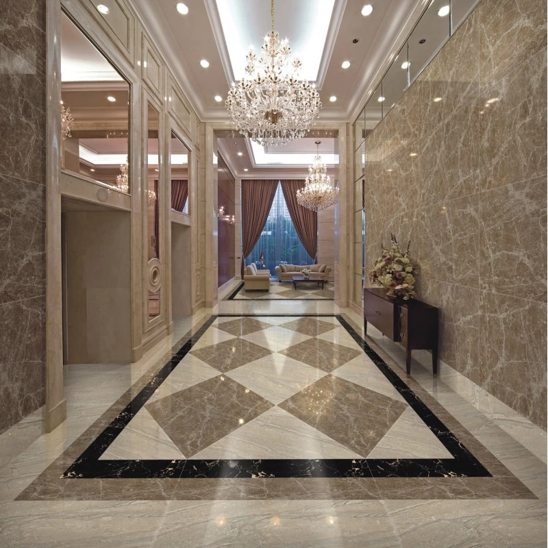 Foshan Ceramic Tiles Glazed Polished Flooring Marble Look Tile Porcelanato