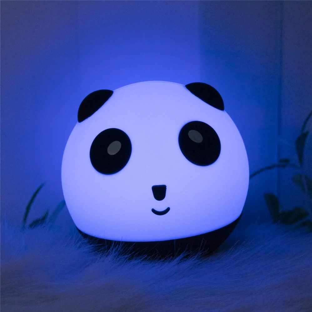 Round Panda Remote Control Silicone Night Light Other LED Indoor Lighting