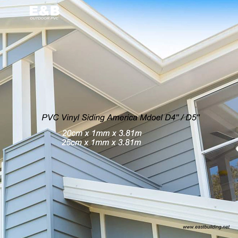 Factory Supply 8 Inch 10 Inch Wide Decorative Plastic PVC Siding Panels for Exterior Walls to Chile