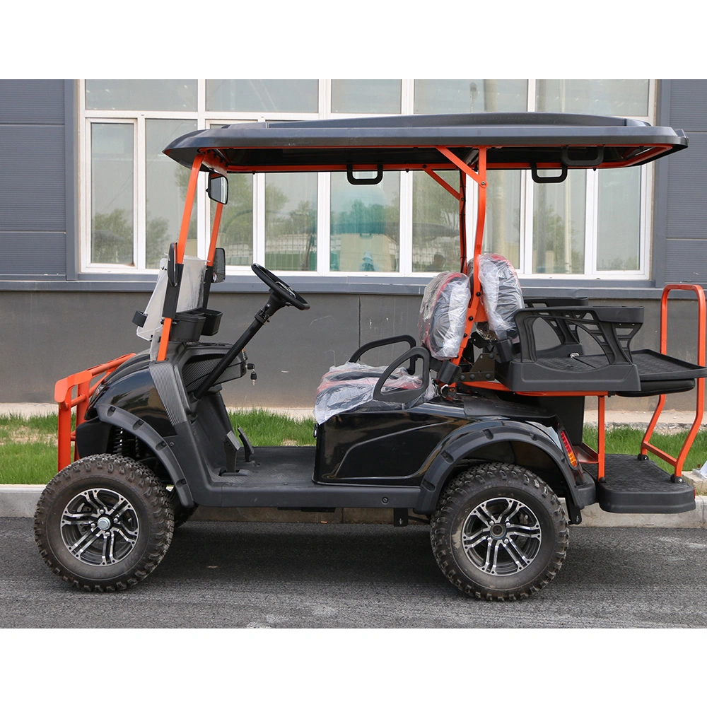 4-Seater Reception Shuttle Electric Sightseeing Bus, Low-Speed Golf Cart with Customizable Colors