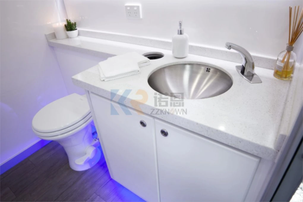 Toilette Remorque Salle de bain Toilettes avec seau à eaux usées et seau propre Toilettes mobiles portables extérieures Remorque WC