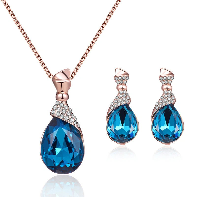 Jewellery Crystal Necklace for Girls Earring Fashion Jewelry Set