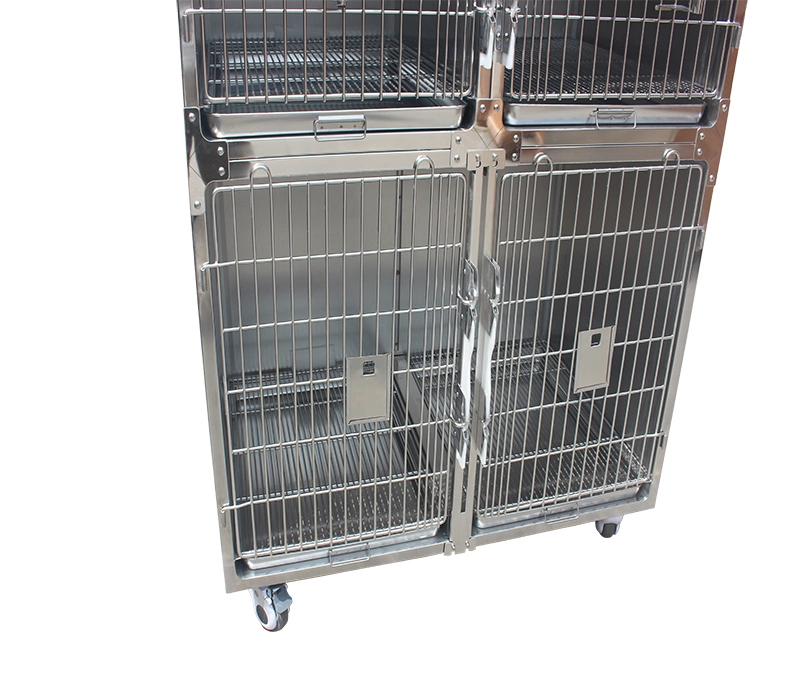 Vet Clinic Hot Sales Chinese Manufacturer Wholesale/Supplier 304 Stainless Steel Pet Cage Portable