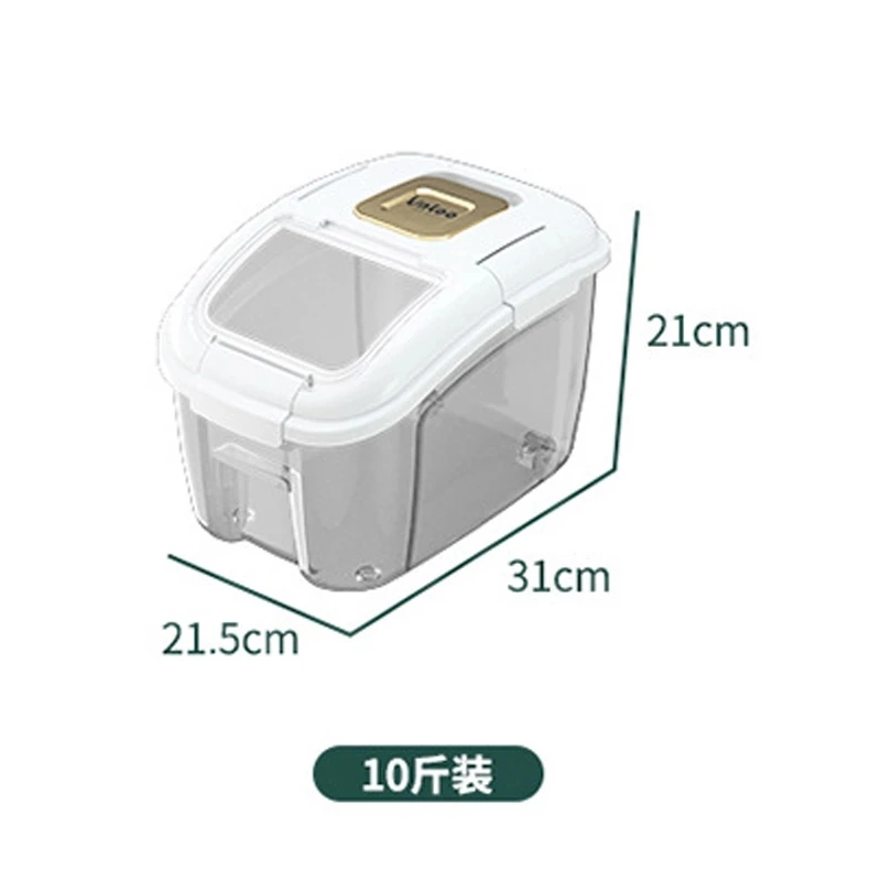 5kg 10kg Kitchen Container Bucket Insect-Proof Moisture-Proof Rice Box Grain Sealed Jar Home Storage Pet Dog Food Store Box