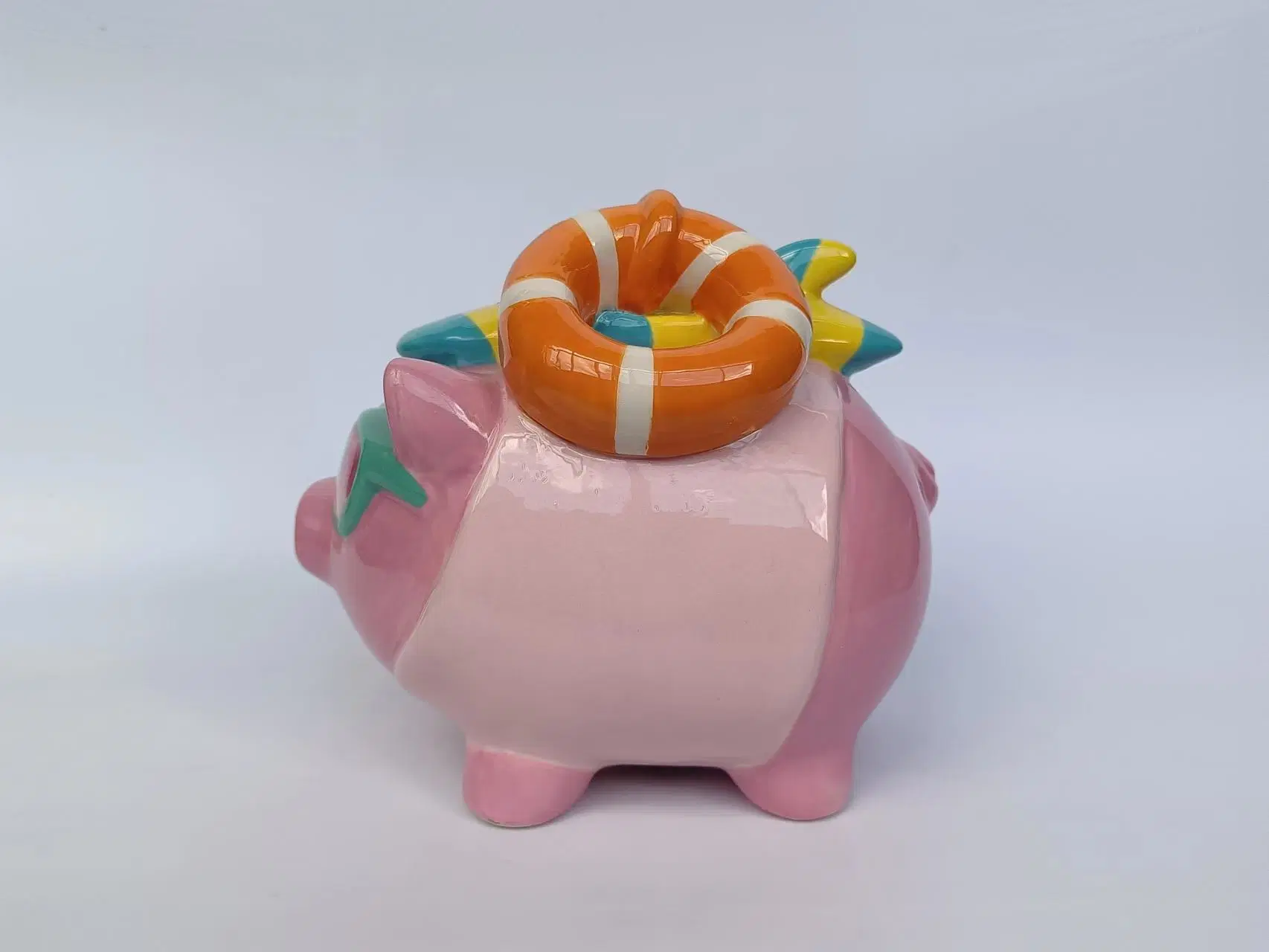 Ceramic Cute Cartoon Piggy Bank 3D Money Bucket Decoration