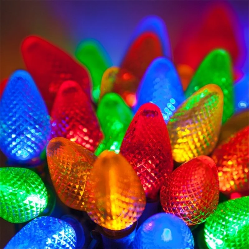 Fraise de couleur personnalisés Multi C9 LED lampe de feu de guirlandes de Noël