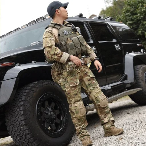 Emersongear G3 Costume de grenouille camouflage Chemise Pantalon Vêtements militaires de police Uniforme de style militaire tactique de combat avec genouillères.