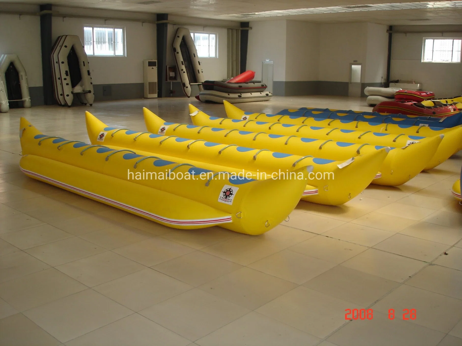 New Style 6 Persons 18feet 5.5m Singlebodybanana Boat Single Row Banana Racing Boat Without Power Draggy Boat Motorless Boat Unpowed Boat for Sale