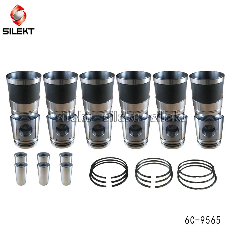 Cylinder Liner Kit C3919565 Piston Ring Liner Assembly Piston Kit for Cummins 6CT 8.3 Sleeve Auto Truck Engine Parts