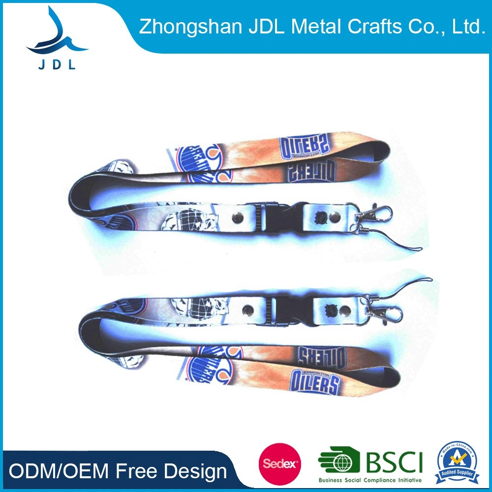 Polyester Sublimation Lanyard with Metal Clasp Jean Making Supplies Malaysia Custom Printed Lanyard (001)