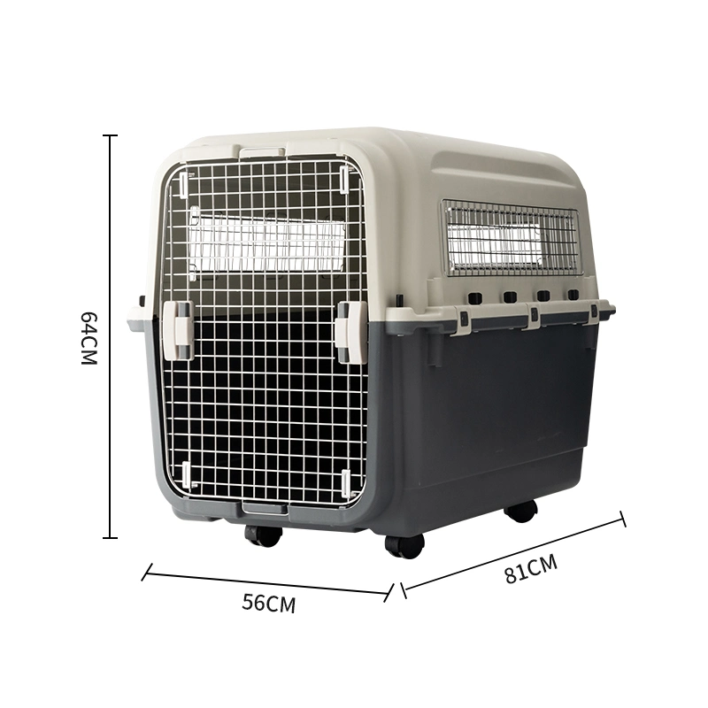 PP Plastic Material Pet Crate Kennel Pet Carrier Travel Airline Support Pet Transport Cage