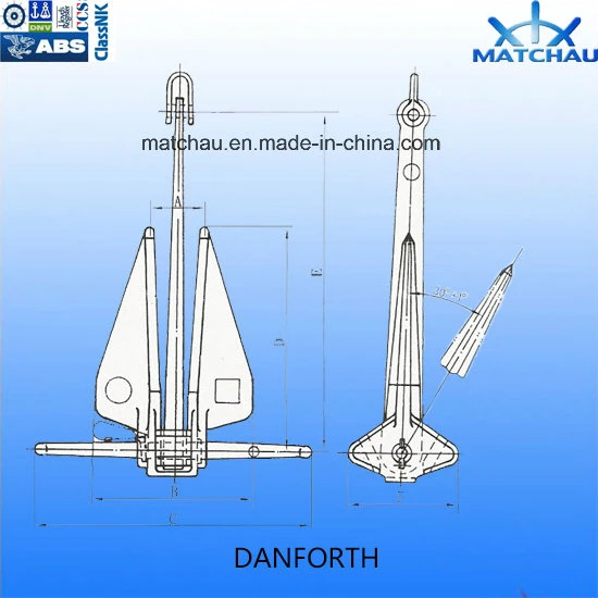 Seeschiffanlegestelle Stockless Danforth Anker