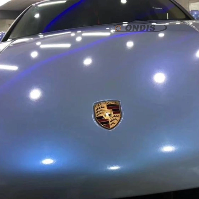 Glossy Candy Grey Chameleon Blue Pearl Vinyl Car Wrap