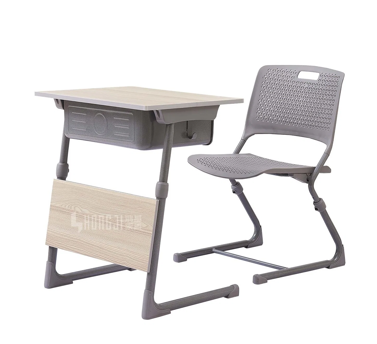 New Wood Metal Student Desk and Chair School Furniture