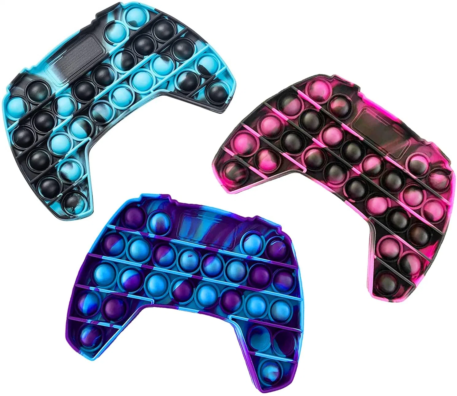 Game Controller Gamepad Shape Pop It Bubble Fidget Sensory Toys Push Fidget Toy for Kids, Silicone Stress Toys