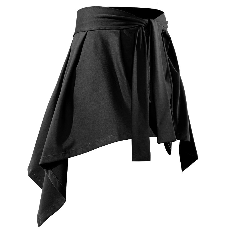 One-Piece Free-Cut Hem Anti-Exposure Sports Yoga Hip Cover Short Skirt