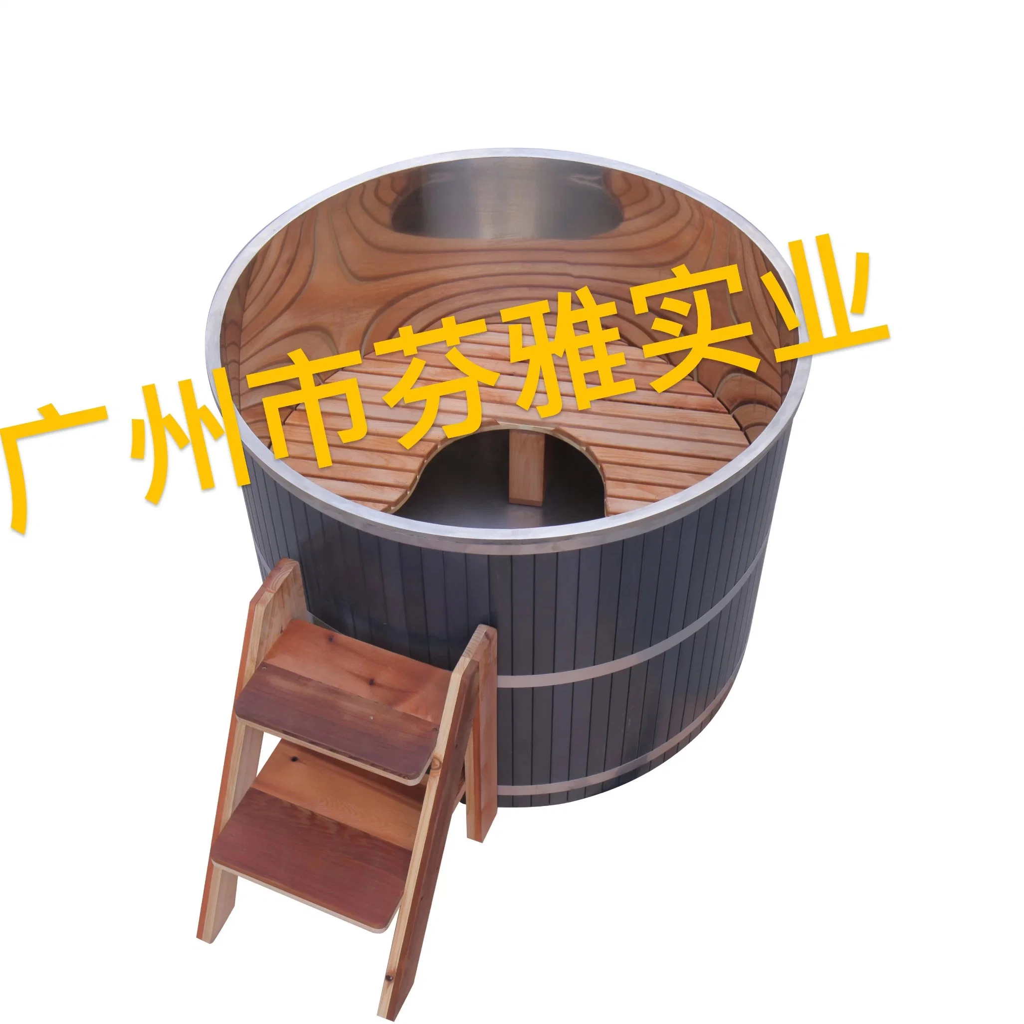 Outdoor Barrel Wooden Cold Plunge Tub Ice Bath for Ice SPA Therapy-1 Person